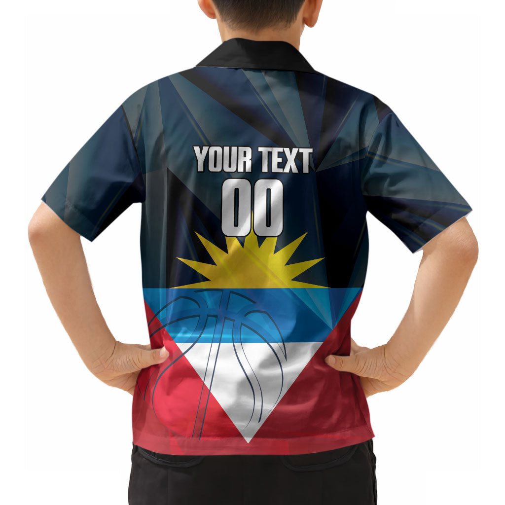 Antigua and Barbuda Basketball Custom Hawaiian Shirt Flag Sporty Style