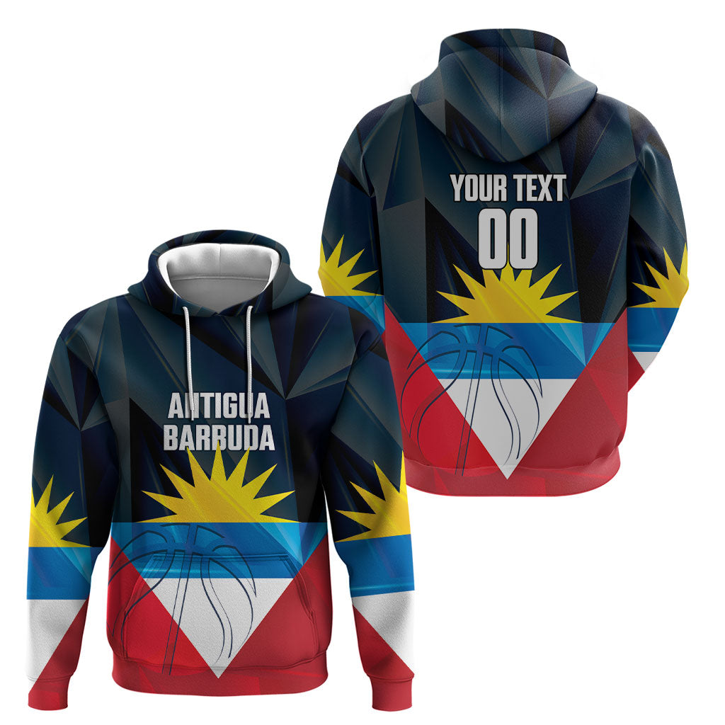 Antigua and Barbuda Basketball Custom Hoodie Flag Sporty Style