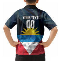 Antigua and Barbuda Basketball Custom Kid Hawaiian Shirt Flag Sporty Style
