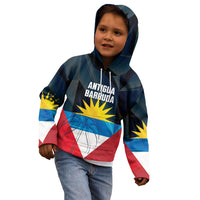 Antigua and Barbuda Basketball Custom Kid Hoodie Flag Sporty Style
