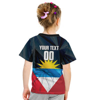 Antigua and Barbuda Basketball Custom Kid T Shirt Flag Sporty Style