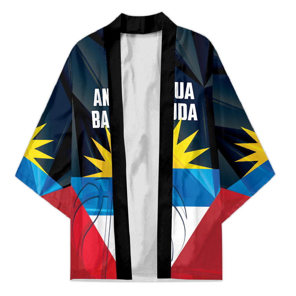 Antigua and Barbuda Basketball Custom Kimono Flag Sporty Style