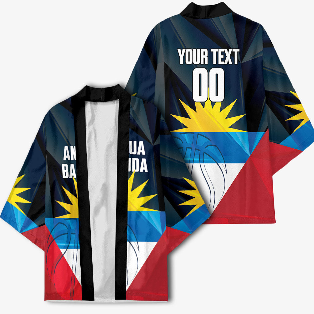 Antigua and Barbuda Basketball Custom Kimono Flag Sporty Style