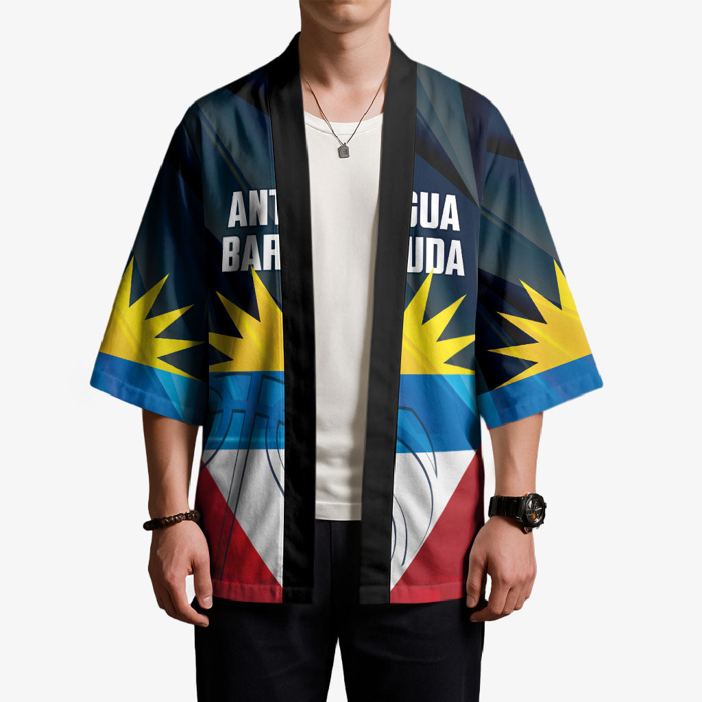 Antigua and Barbuda Basketball Custom Kimono Flag Sporty Style