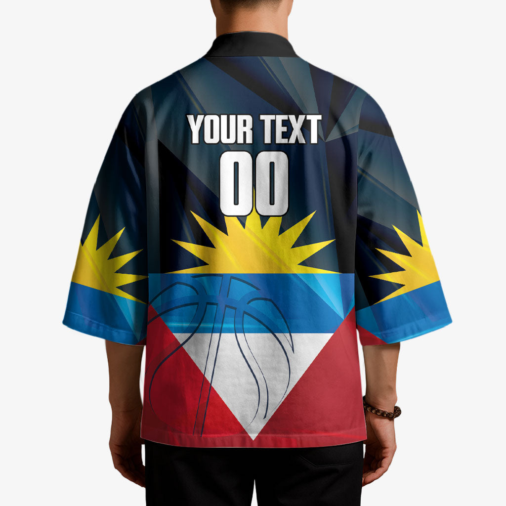Antigua and Barbuda Basketball Custom Kimono Flag Sporty Style