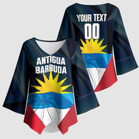 Antigua and Barbuda Basketball Custom Kimono Sleeve Blouse Flag Sporty Style