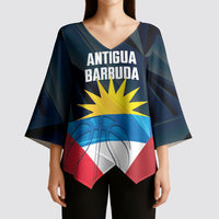 Antigua and Barbuda Basketball Custom Kimono Sleeve Blouse Flag Sporty Style