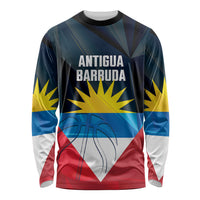 Antigua and Barbuda Basketball Custom Long Sleeve Shirt Flag Sporty Style