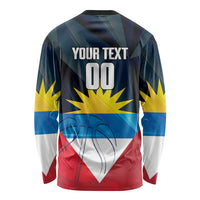 Antigua and Barbuda Basketball Custom Long Sleeve Shirt Flag Sporty Style