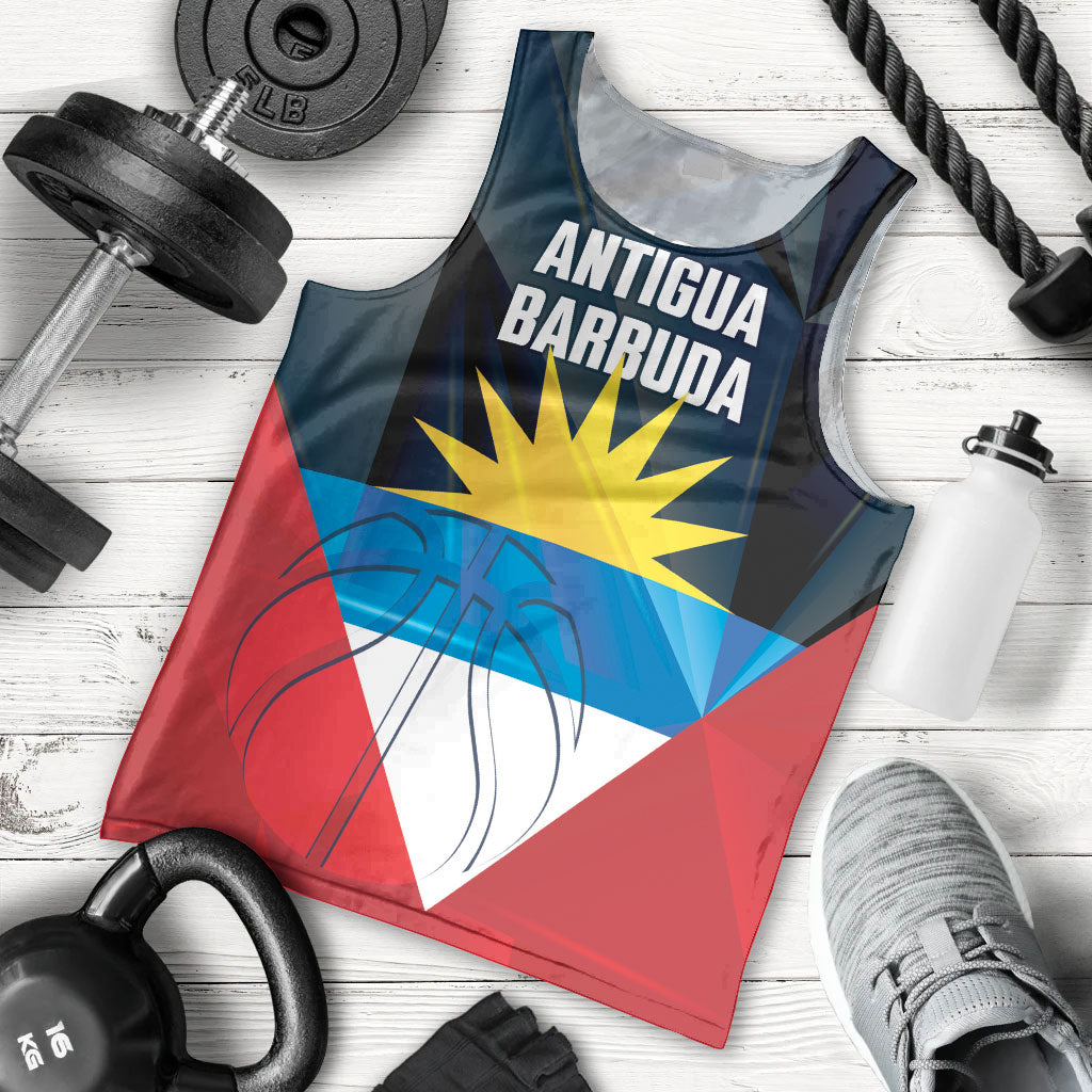 Antigua and Barbuda Basketball Custom Men Tank Top Flag Sporty Style