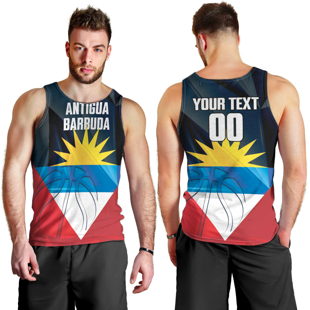 Antigua and Barbuda Basketball Custom Men Tank Top Flag Sporty Style