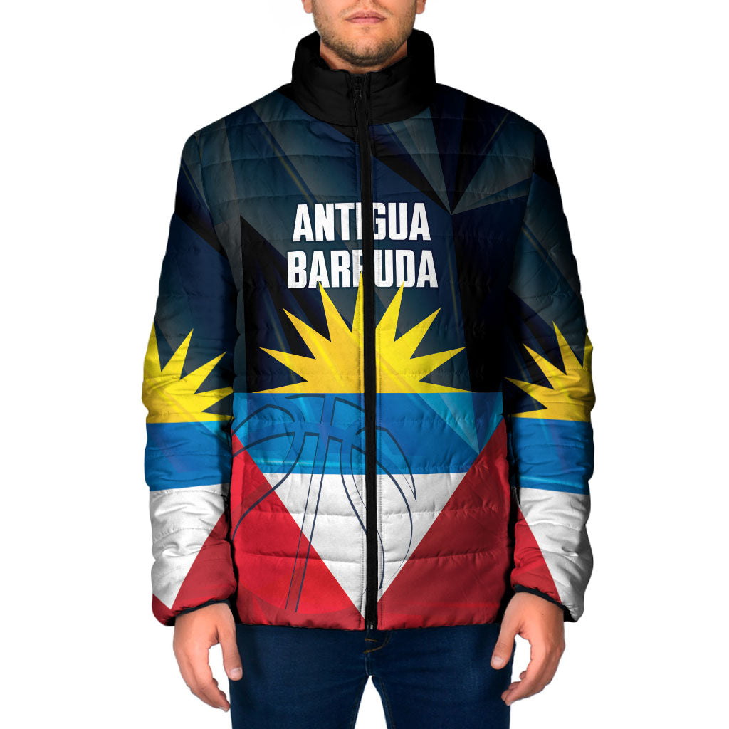 Antigua and Barbuda Basketball Custom Padded Jacket Flag Sporty Style