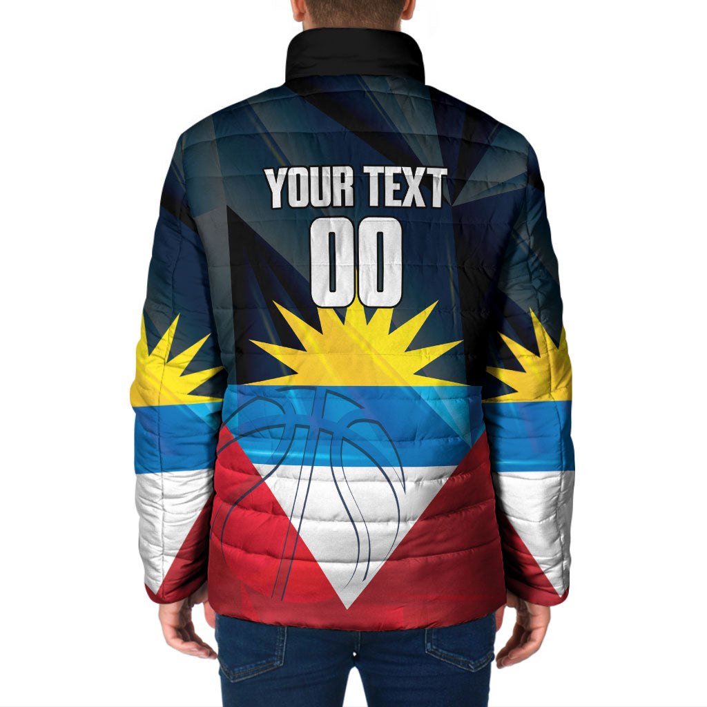 Antigua and Barbuda Basketball Custom Padded Jacket Flag Sporty Style