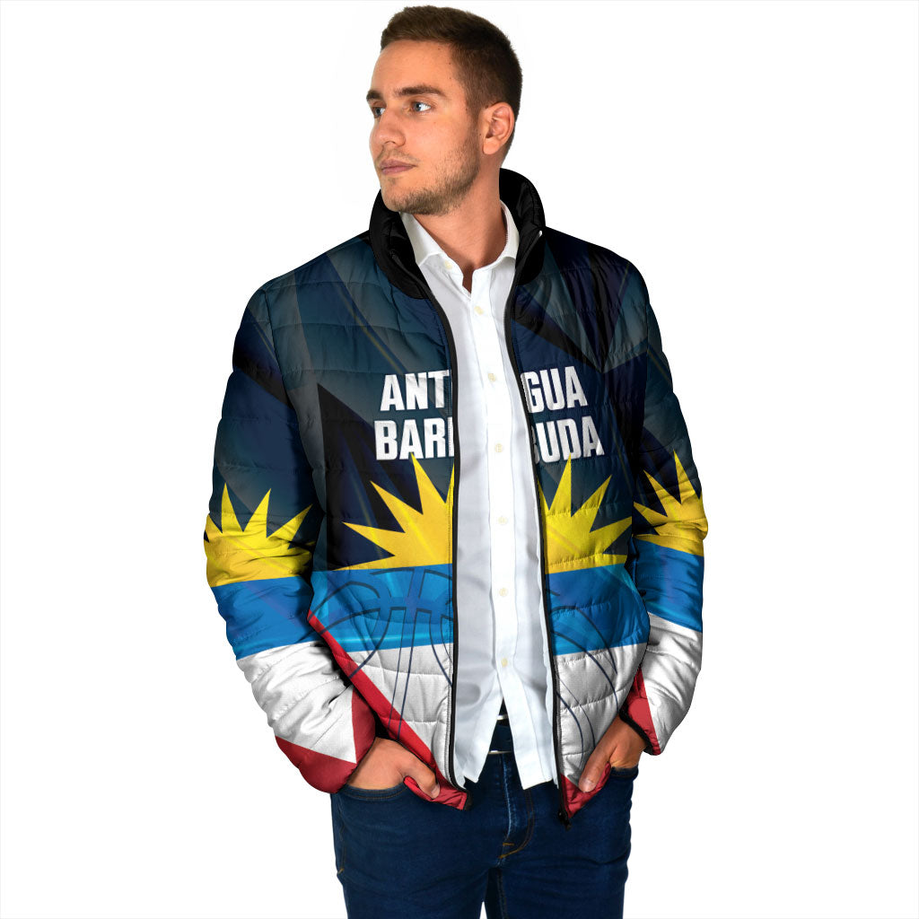 Antigua and Barbuda Basketball Custom Padded Jacket Flag Sporty Style