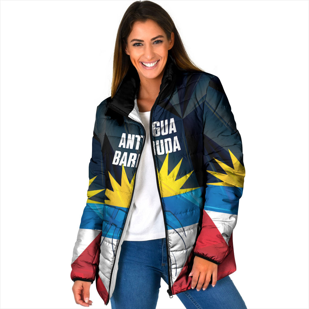 Antigua and Barbuda Basketball Custom Padded Jacket Flag Sporty Style