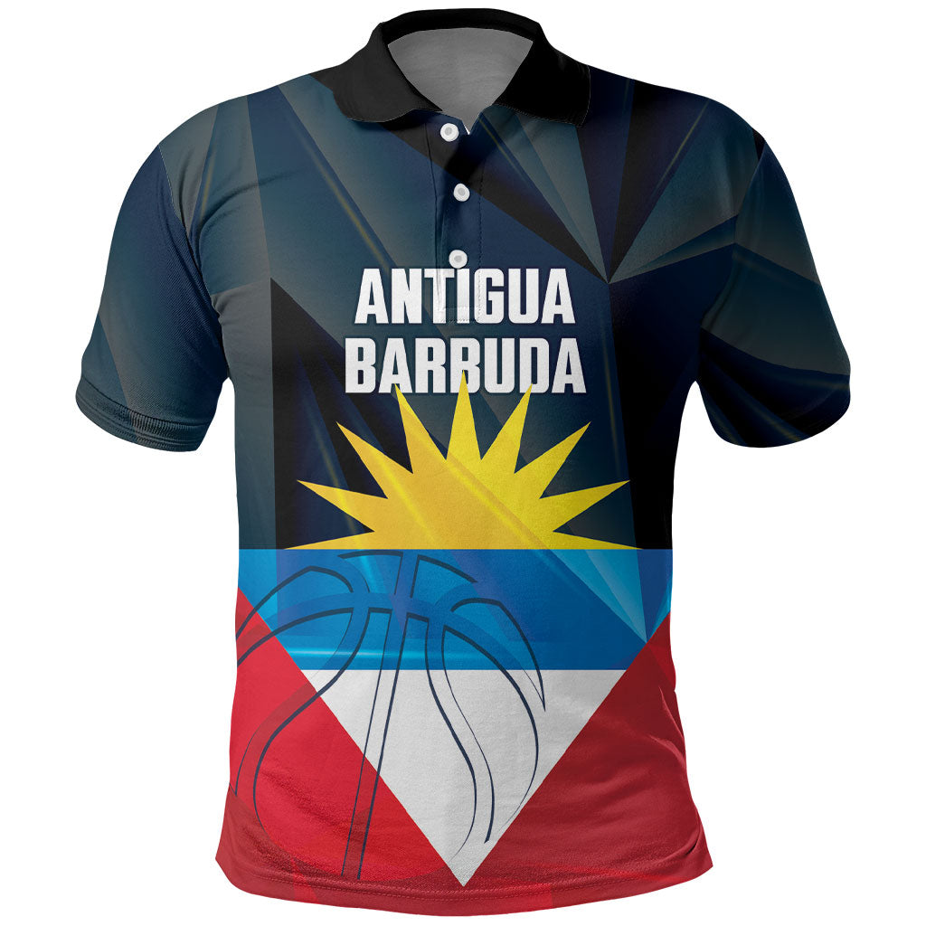 Antigua and Barbuda Basketball Custom Polo Shirt Flag Sporty Style