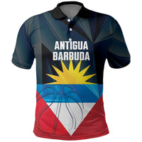 Antigua and Barbuda Basketball Custom Polo Shirt Flag Sporty Style