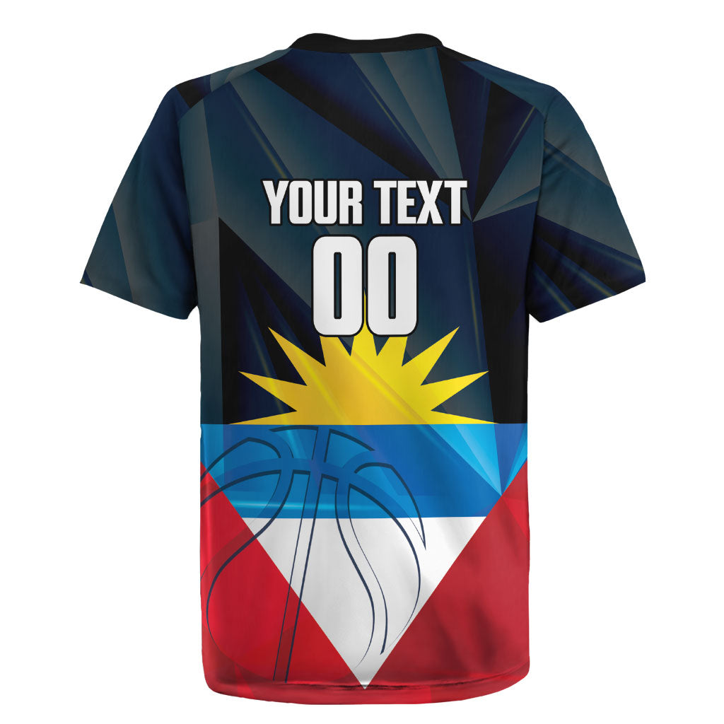Antigua and Barbuda Basketball Custom Rugby Jersey Flag Sporty Style