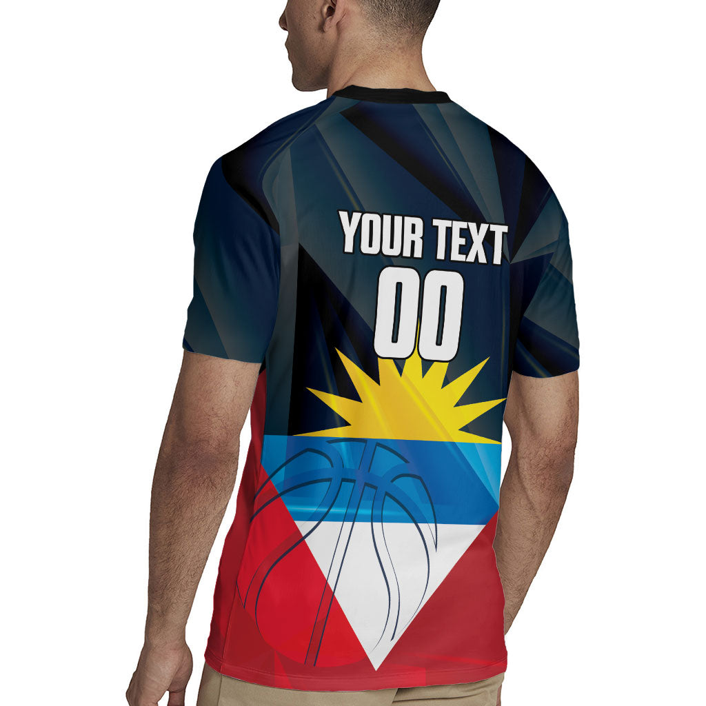 Antigua and Barbuda Basketball Custom Rugby Jersey Flag Sporty Style