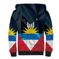 Antigua and Barbuda Basketball Custom Sherpa Hoodie Flag Sporty Style