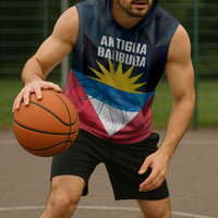 Antigua and Barbuda Basketball Custom Sleeveless Hoodie Flag Sporty Style