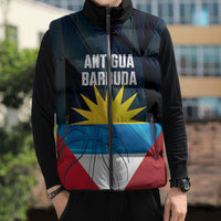 Antigua and Barbuda Basketball Custom Sleeveless Puffer Jacket Flag Sporty Style