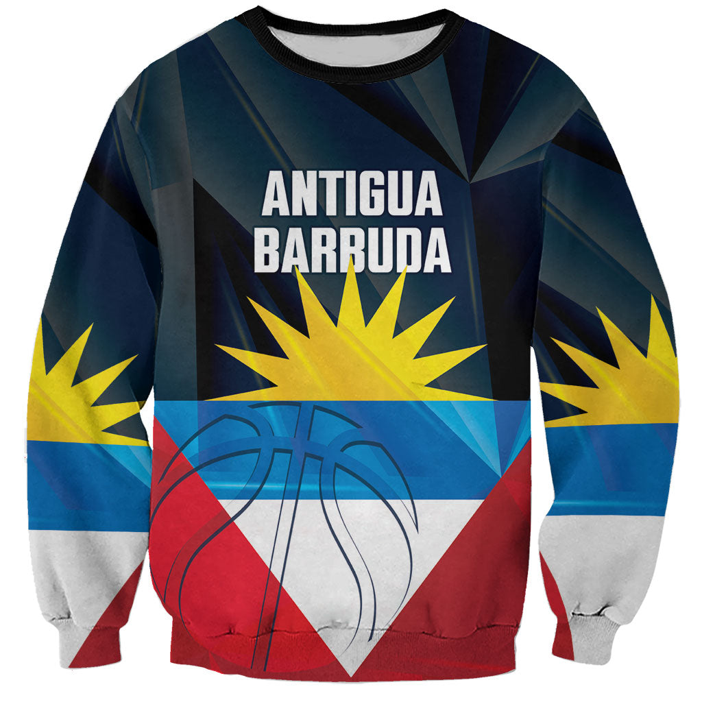 Antigua and Barbuda Basketball Custom Sweatshirt Flag Sporty Style