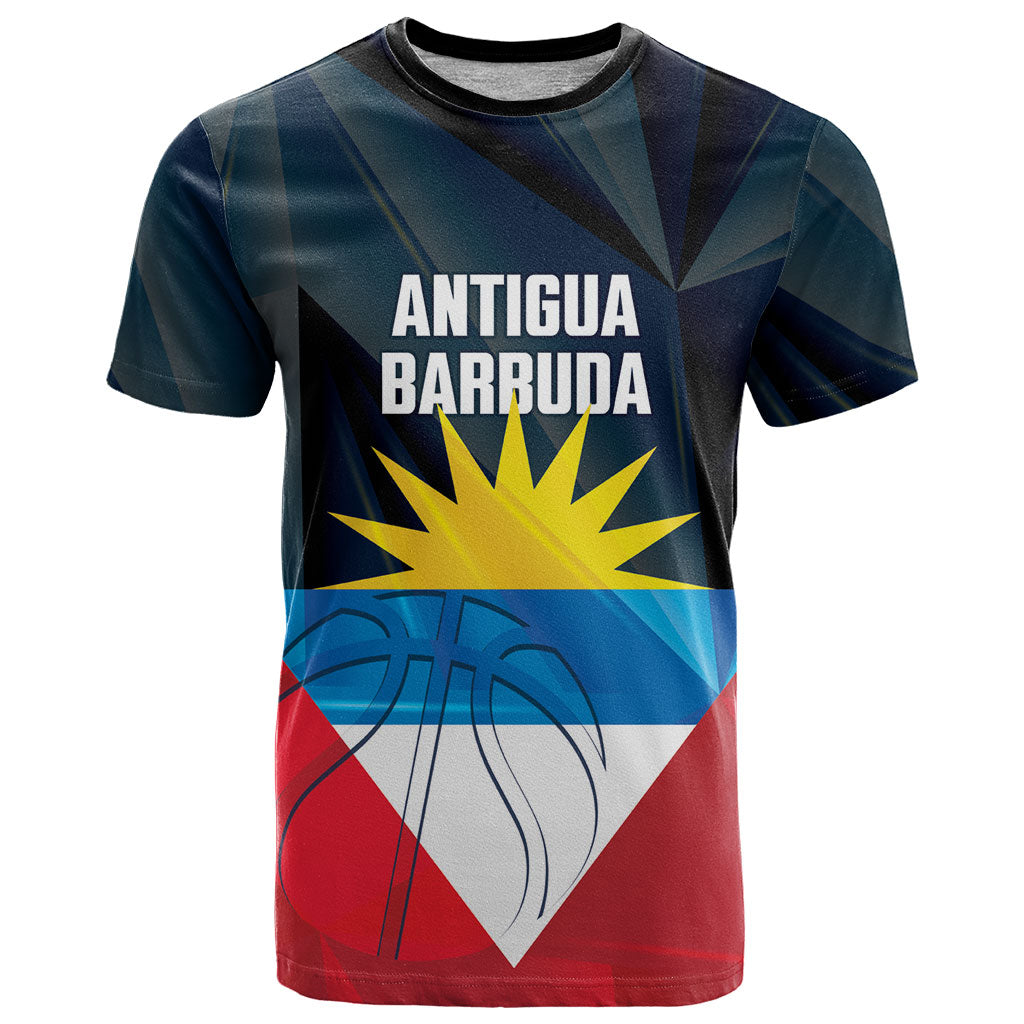 Antigua and Barbuda Basketball Custom T Shirt Flag Sporty Style