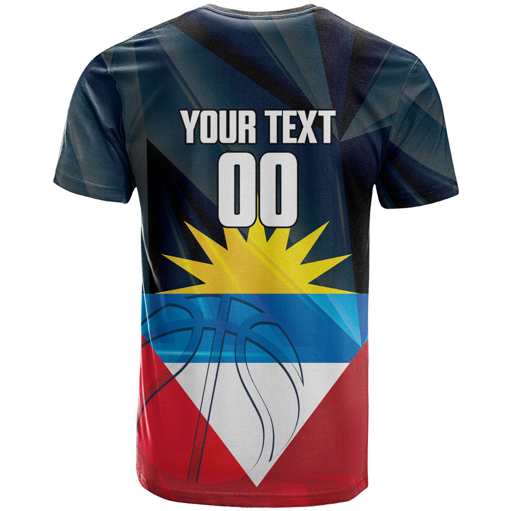 Antigua and Barbuda Basketball Custom T Shirt Flag Sporty Style
