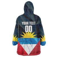 Antigua and Barbuda Basketball Custom Wearable Blanket Hoodie Flag Sporty Style