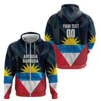 Antigua and Barbuda Basketball Custom Zip Hoodie Flag Sporty Style