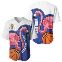 Turks and Caicos Islands Basketball Personalized Baseball Jersey Flamingo Mascot Style