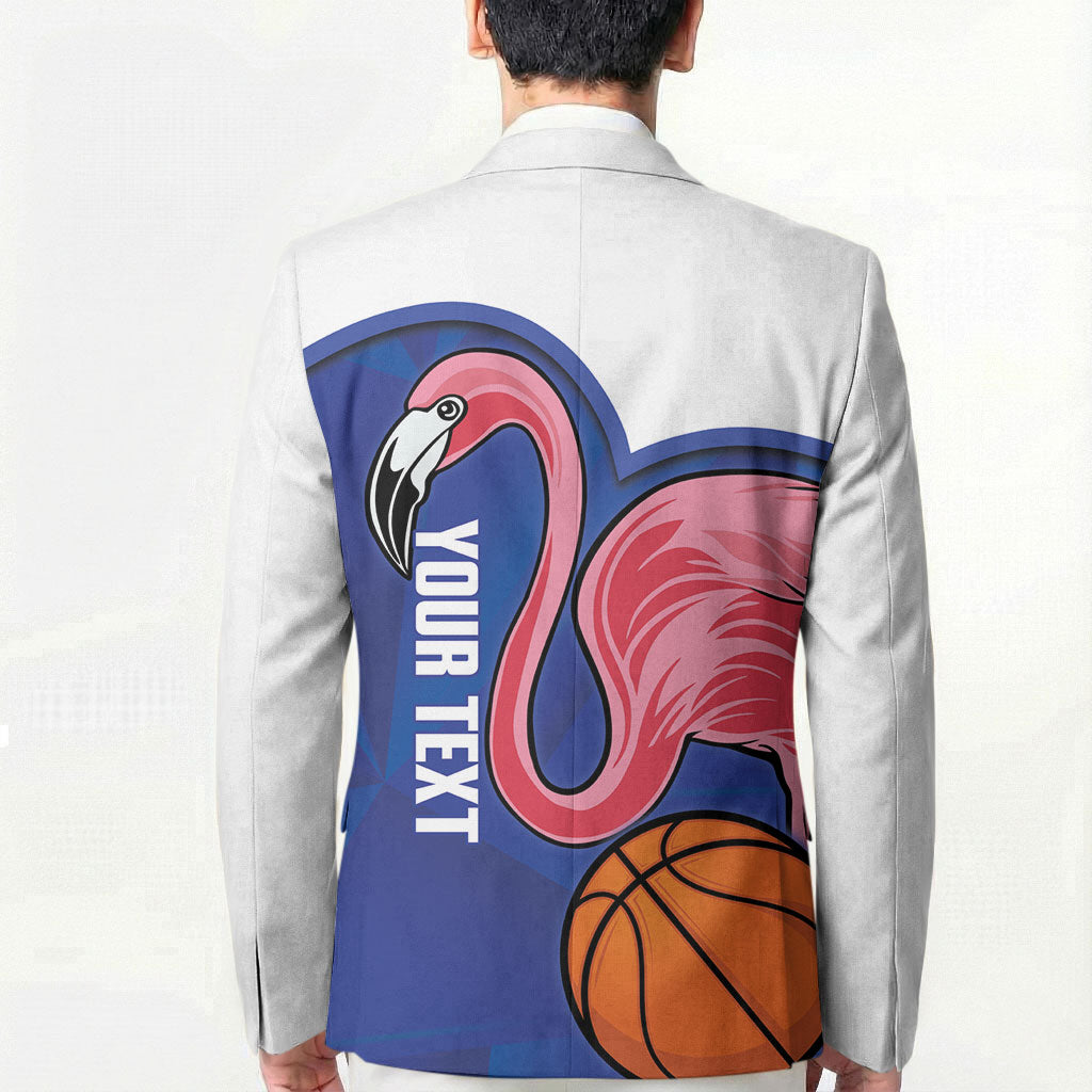 Turks and Caicos Islands Basketball Personalized Blazer Flamingo Mascot Style