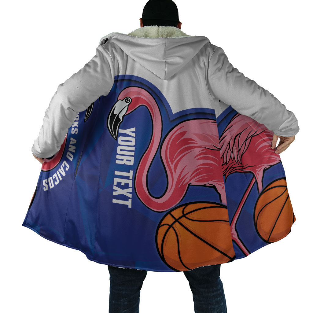 Turks and Caicos Islands Basketball Personalized Cloak Flamingo Mascot Style