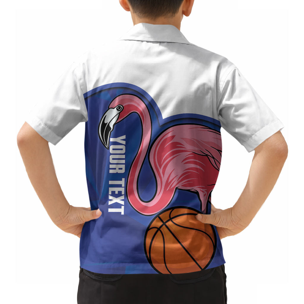 Turks and Caicos Islands Basketball Personalized Hawaiian Shirt Flamingo Mascot Style
