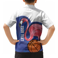 Turks and Caicos Islands Basketball Personalized Hawaiian Shirt Flamingo Mascot Style