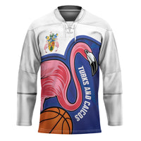 Turks and Caicos Islands Basketball Personalized Hockey Jersey Flamingo Mascot Style
