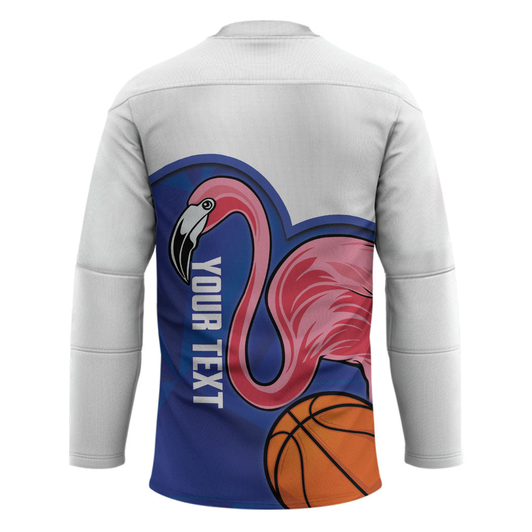 Turks and Caicos Islands Basketball Personalized Hockey Jersey Flamingo Mascot Style