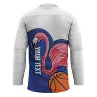 Turks and Caicos Islands Basketball Personalized Hockey Jersey Flamingo Mascot Style