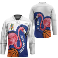 Turks and Caicos Islands Basketball Personalized Hockey Jersey Flamingo Mascot Style