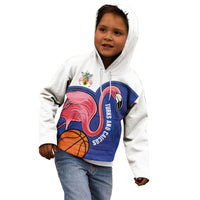 Turks and Caicos Islands Basketball Personalized Kid Hoodie Flamingo Mascot Style