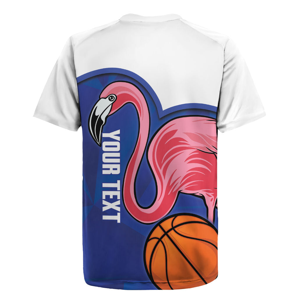 Turks and Caicos Islands Basketball Personalized Rugby Jersey Flamingo Mascot Style