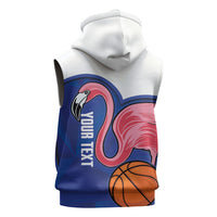 Turks and Caicos Islands Basketball Personalized Sleeveless Hoodie Flamingo Mascot Style