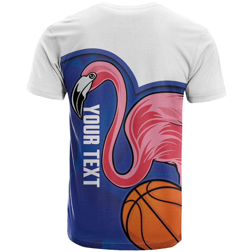 Turks and Caicos Islands Basketball Personalized T Shirt Flamingo Mascot Style