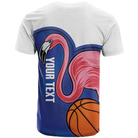 Turks and Caicos Islands Basketball Personalized T Shirt Flamingo Mascot Style