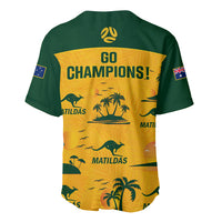 Australia Soccer Baseball Jersey Matildas World Cup 2023 Tropical Style - Wonder Print Shop