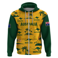 Australia Soccer Hoodie Matildas World Cup 2023 Tropical Style - Wonder Print Shop