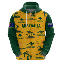 Australia Soccer Hoodie Matildas World Cup 2023 Tropical Style - Wonder Print Shop
