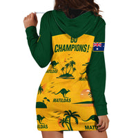 Australia Soccer Hoodie Dress Matildas World Cup 2023 Tropical Style - Wonder Print Shop