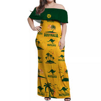 Australia Soccer Off Shoulder Maxi Dress Matildas World Cup 2023 Tropical Style - Wonder Print Shop